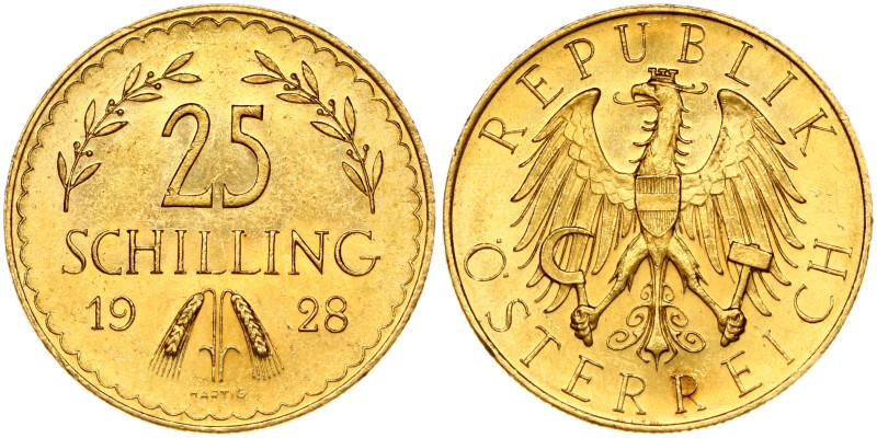 Austria. 25 Schilling 1928. Gold 5.87 g. KM 2841, Fr. 521.