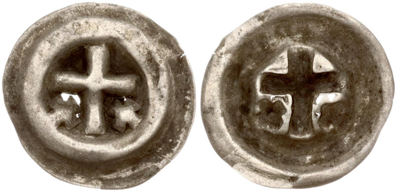 Germany, Teutonic Order. Denier Bracteate ND (1317-1327). Silver 0.16 g. Waschin...