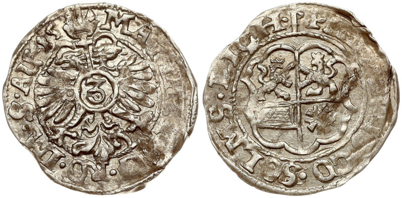 Germany, Solms-Hohensolms. Matthias (1612-1619). 3 Kreuzer 1615. Silver 1.44 g. ...