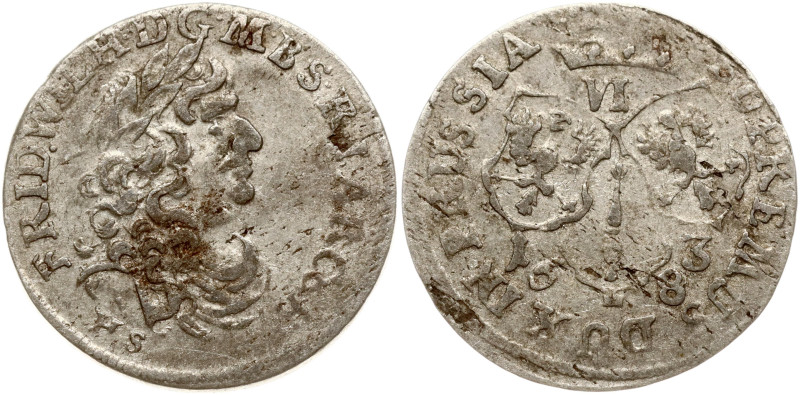 Germany, Brandenburg-Prussia. Friedrich Wilhelm (1640-1688). 6 Groschen 1683 HS....