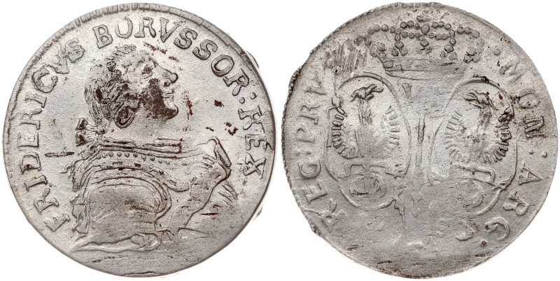 Germany, Prussia. Friedrich II (1740-1786). 6 Groscher 1753 E. Silver 3.26 g. KM...