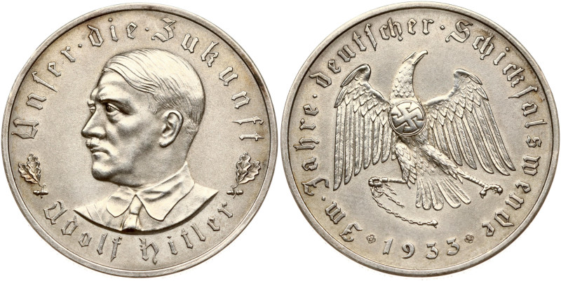 Germany, Third Reich. Medal 1933 'Election of Adolf Hitler as Reich Chancellor'....