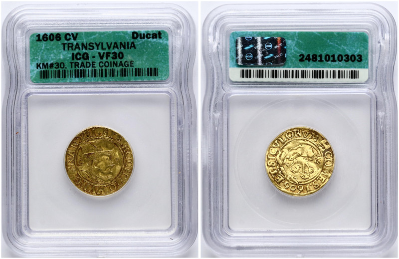 Transylvania. Stephan Bocskai (1605–1606). Ducat 1606 CV. Gold. Fr. 316. KM 30. ...