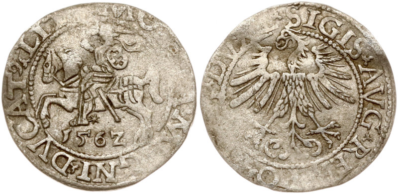 Lithuania. Zygmunt II August (1545–1572). Polgrosz 1562, Vilnius. Ends inscripti...