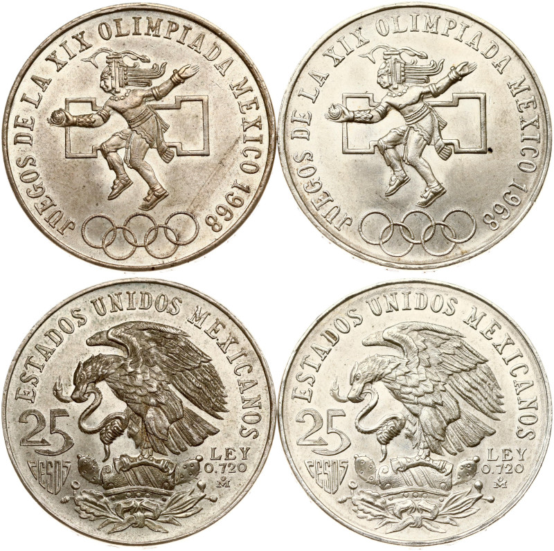 Mexico. 25 Pesos 1968 Mo, Olympic Games, 19th Summer Olympics - Mexico 1968.	Sil...