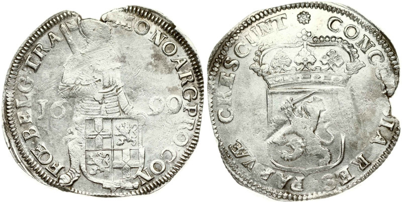 Netherlands, Utrecht. Silver Ducat 1699. Silver 27.43 g. Dav. 4904; KM 65. Flan ...