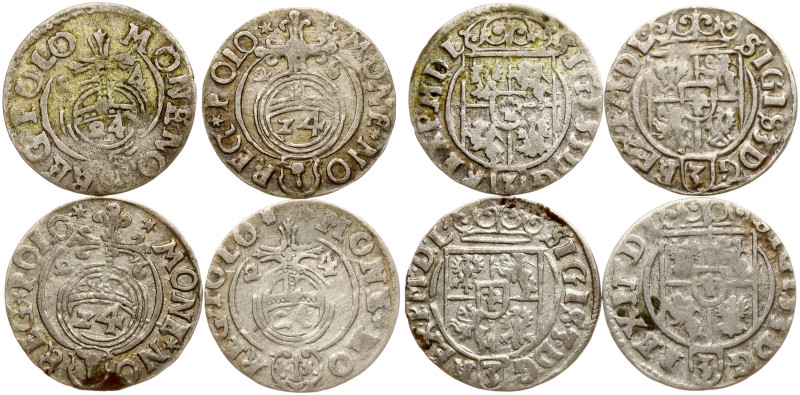 Poland. Zygmunt III Waza (1587–1632). Poltorak 1624 & 1626, Bydgoszcz. Silver, t...