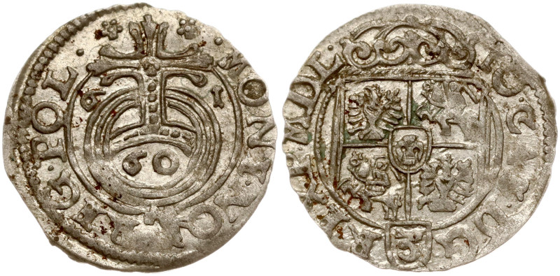 Poland. Jan II Kazimierz Waza (1649–1668). Poltorak 1661, Poznan. (variety with ...