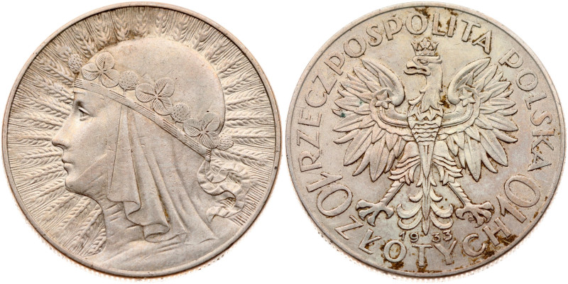 Poland. 10 Zlotych 1933 MW, Warsaw. Silver 22.01 g. Y 22.