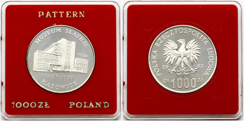 Poland. 1000 Zlotych 1987 MW, Museum of Silesia - Katowice, Proba, Trial Strike....