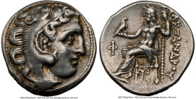 MACEDONIAN KINGDOM. Alexander III the Great (336-323 BC). AR drachm (17mm, 4.28 gm, 12h). NGC XF 5/5 - 5/5. Posthumous issue, Colophon, ca. 310-301 BC...