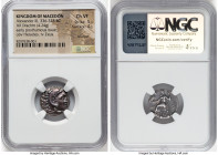 MACEDONIAN KINGDOM. Alexander III the Great (336-323 BC). AR drachm (17mm, 4.24 gm, 12h). NGC Choice VF 5/5 - 4/5, brushed. Posthumous issue, Colophon...