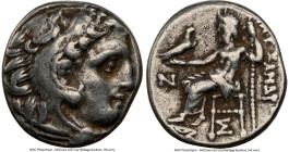 MACEDONIAN KINGDOM. Alexander III the Great (336-323 BC). AR drachm (15mm, 6h). NGC VF. Posthumous issue, Colophon, ca. 310-301 BC. Head of Heracles r...