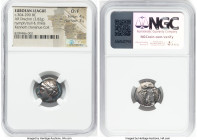 EUBOEA. Euboean League. Ca. 304-290 BC. AR drachm (16mm, 3.82 gm, 12h). NGC Choice Fine 4/5 - 2/5. Head of the nymph Euboea left, hair rolled, wearing...