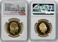 Elizabeth II gold Proof "King Edward VII" 100 Pounds (1 oz) 2022 PR70 Ultra Cameo NGC, S-BMGA4. Mintage: 610. British Monarchs series. First Releases....