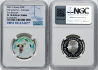 Charles III silver Colorized Proof "The Snowman" 50 Pence 2023 PR70 Ultra Cameo NGC, Mintage: 5,010. First Releases. HID09801242017 © 2024 Heritage Au...