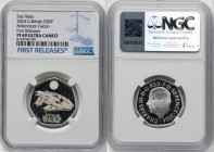 Charles III silver Colorized Proof "Millennium Falcon" 50 Pence 2024 PR69 Ultra Cameo NGC, Mintage: 7,510. Star Wars series. First Releases. HID098012...