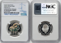 Charles III silver Colorized Proof "Diplodocus" 50 Pence 2024 PR70 Ultra Cameo NGC, Mintage: 5,210. Dinosaurs: Iconic Specimens series. First Releases...