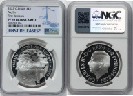 Charles III silver Proof "Merlin" 2 Pounds (1 oz) 2023 PR70 Ultra Cameo NGC, Mintage: 2,510. Myths and Legends series. First Releases. HID09801242017 ...