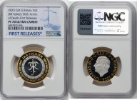 Charles III gilt-silver Proof "JRR Tolkien – 50th Anniversary of Death" 2 Pounds 2023 PR70 Ultra Cameo NGC, Mintage: 5,160. Edge Inscription: NOT ALL ...