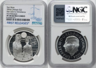 Charles III silver Proof "Han Solo & Chewbacca" 2 Pounds (1 oz) 2024 PR70 Ultra Cameo NGC, Mintage: 3,010. Star Wars series. First Releases. HID098012...