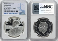 Charles III silver Proof "Mary Seacole" 5 Pounds 2023 PR69 Ultra Cameo NGC, Mintage: 1,510. Edge Inscription: THE ONE WHO NURSED HER SICK. First Relea...