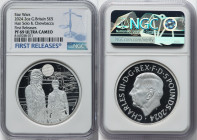 Charles III silver Proof "Han Solo & Chewbacca" 5 Pounds (2 oz) 2024 PR69 Ultra Cameo NGC, Mintage: 760. Star Wars series. First Releases. HID09801242...