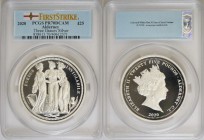 2020年 オルダニー スリーグレイセス 25ポンド 5オンス銀貨 PR70 PCGS Deep Cameo (40612371), Silver 99.9%, 155.50 g, 65.0mm, この3人の女神はそれぞれイングランド、アイルランド、スコットランドを描いたものといわれ、グレートエング...