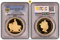 2019年 オルダニー ウナとライオン 5ポンド金貨 PCGS PR70 Deep Cameo (39790984) 箱付き, N#334738, Gold 91.6%, 40.00g, 38.6mm イギリス本国より復刻版が出て以来、さらなる人気となっている「ウナとライオン」がイギリス領の小さな島...