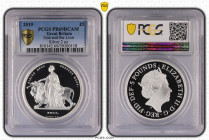 2019年 イギリス ウナとライオン 2オンス 5ポンド銀貨 PCGS PR69 Deep Cameo (39360118), Sp# GE1, Silver 99.9%, 62.42g, 40.0mm,

2019年に発行されたウナとライオンデザインの復刻版。2オンス銀貨なので重量もずっしりです。...