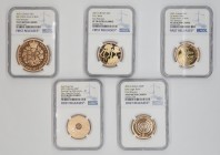 【5枚セット】2021年に95セットのみ発行された金貨5枚のセット
特にDecimal dayの50ペンス金貨に使われている肖像には2nd ポートレートが採用されており、このセットに含まれるDecimal dayのコインのみがこの仕様となっており、大変希少なタイプといえる

５枚のモダンコイン...