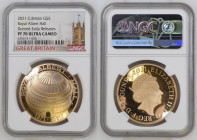 2021年 イギリス ロイヤル・アルバート・ドーム アーリーリリース 5ポンド金貨 NGC PF70 Ultra Cameo (6256151-035), Sp# L89, 91.6%, 39.94g, 38.6mm, ヴィクトリア女王の夫・アルバート公のために捧げられたロイヤル・アルバートホールの...