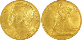 1912年 イタリア ヴィットーリオ・エマヌエーレ3世 100リラ金貨 PCGS MS62 (80126200), KM#50, Gold 90.0%, 32.25g, 35.0mm, 発行枚数 4,946枚, ローマミント

いわゆる豊穣の女神として知られるイタリアを代表する大型金貨の1枚
...