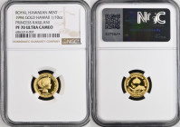 1994年 アメリカ ハワイ カイウラニ皇太女 1/10オンス金貨 NGC PF70 Ultra Cameo (6863314-007), 3.11g, 17.0mm, 

ハワイの皇太女カイウラニが描かれた金貨です。日本の皇室との交流も日本側にも記録が残っています。23歳という非常に若い年齢でこの...
