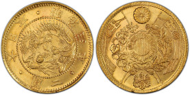 明治3年(1870) 日本 旧2円金貨 PCGS MS64 (44679625), Y#10, JNDA#01-4, Gold 90.0%, 3.33g, 17.4mm, 

明治3年発行の旧2円金貨です。PCGSではMS64鑑定と、高い評価を得ています。M3(1870) Japan Old typ...