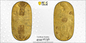 文政(1819-28)年間 日本 文政小判 背 石東 PCGS AUDetails (49406756), 13.07g, 返品不可 要下見 Sold as is No returns

文政小判は元文小判と差別化するために、「文」の字が草書体で書かれています。PCGS社でAUDetailsの評...
