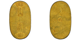 万延(1860-1867)年間 日本 万延小判金 背 九キ 日本貨幣商協同組合鑑定書付 PCGS AU58 (48456629) 返品不可 要下見 Sold as is No returns, 万延小判は、江戸時代の小判として最後に発行されました。江戸時代の中でも特に小型の小判です。そのためか「姫小...