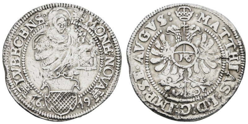 Deutschland bis 1800 Lübeck Stadt
 1/2 Taler (16 Schilling), 1619, mit Titel Ma...