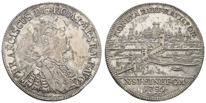 Deutschland bis 1800 Regensburg Freie Reichsstadt
 Taler, 1756, mit Titel Franz...
