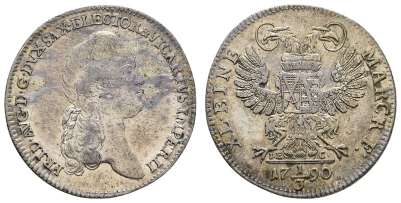 Deutschland bis 1800 Sachsen Albertinische Linie Kurfürstentum
 1/3 Taler, 1790...