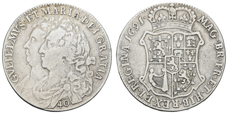 Europa und Übersee Grossbritannien
 Schottland, 40 Shillings, 1691, William und...