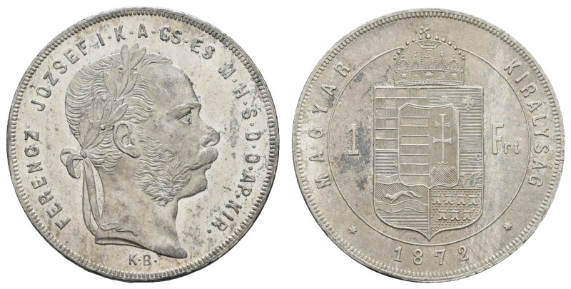 Europa und Übersee Ungarn
 Forint, 1872, Franz Joseph I., Frühwald 1776, wz. Kr...