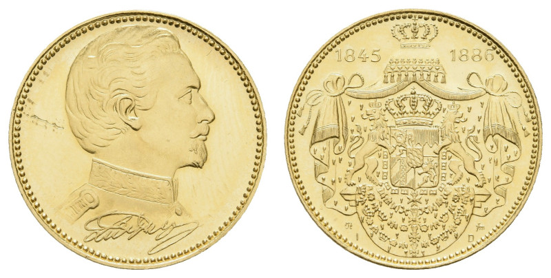 Medaillen Medaillen Deutschland vor 1900
 Bayern, Ludwig II., Goldmedaille zu 1...