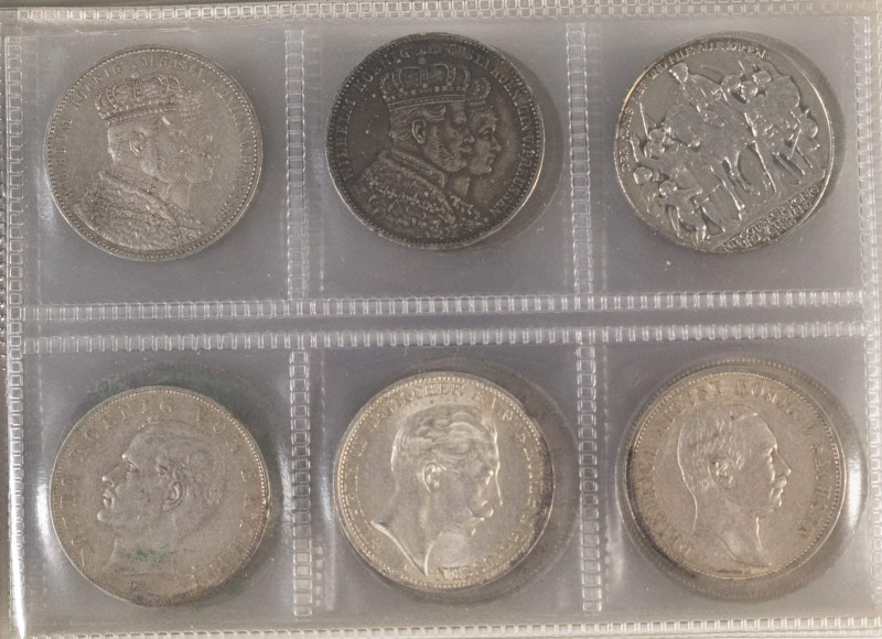 Sammlungen und Nachlässe Deutsche Münzen ab 1871
 Sammlung von 6x 3 Mark und 3x...