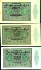 Banknoten Deutsche Reichsbanknoten 1874-1945
 3x 500.000 Mark 1.05.1923, Reichs- und Firmendruck, Ro. 87c/Serie G, 87d /Serie E und Ro. 87f/FZ AC. Er...