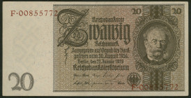 Banknoten Deutsche Reichsbanknoten 1874-1945
 Weimarer Republik, Deutsche Reichsbank, 9 Noten: 7x10 und 2x20 Reichsmark 22.1.1929, versch. Varianten ...