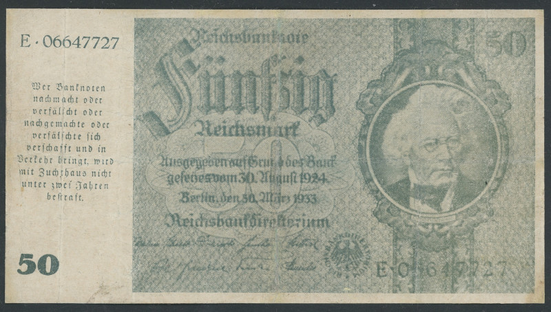 Banknoten Deutsche Reichsbanknoten 1874-1945
 III. Reich, Notausgaben im Frühja...