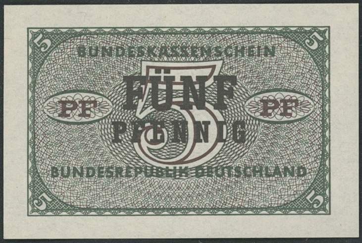 Banknoten Geldscheine Deutsche Bundesbank
 Bundeskassenscheine, Set von 4 St.: ...