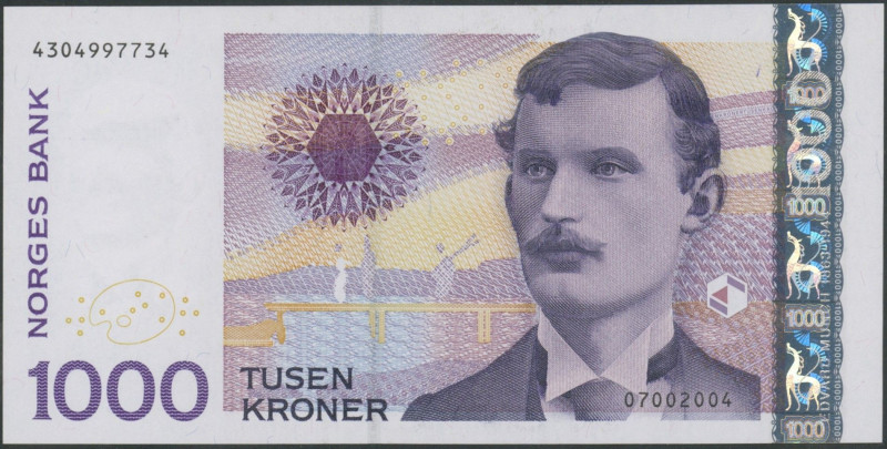 Banknoten Banknoten Europa
 Norwegen2004 Norwegen, Noregs Bank, 1000 Kroner 200...