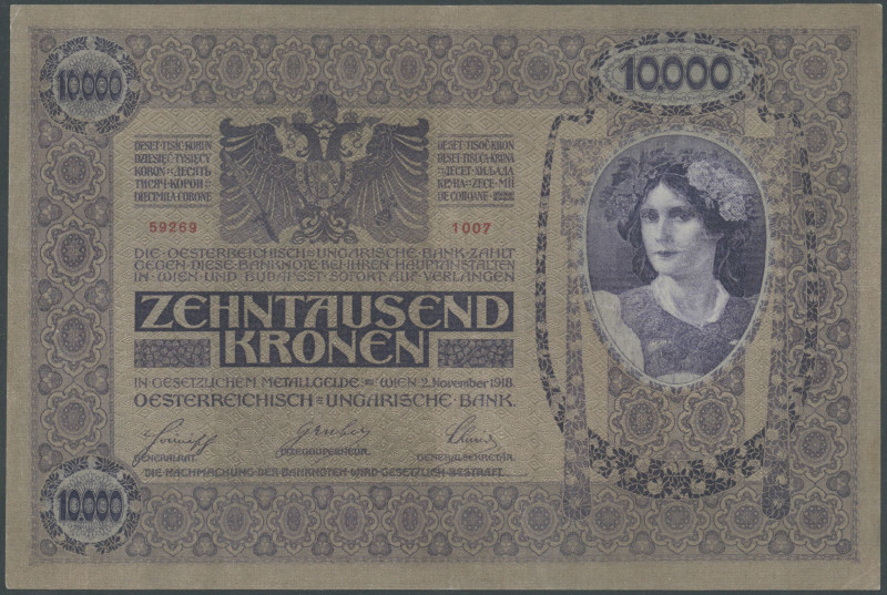 Banknoten Banknoten Europa
 Östereichisch-ungarische Bank, 10.000 Kronen 2.11.1...